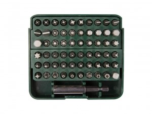 Биты с адаптером Kraftool, Cr-V в пластиковом боксе, 61 предмет  арт.26140-H61 - фото 1