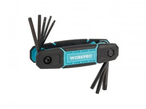 Набор ключей имбусовых складных TORX 8шт Workpro WP222030 - фото 1