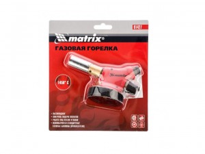Горелка на бутановый баллон, пьезоподжиг, расширенное сопло Matrix 91427 - фото 4