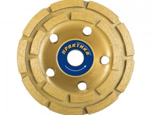 Чашка алмазная 125х22 мм шлифовальная Практика Эксперт, двухрядная арт.030-948 - фото 2