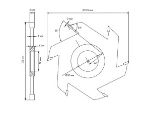 Фреза пазовая Белмаш 125х32х5 арт.RF0012T - фото 6