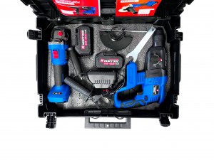 Набор аккумуляторных инструментов Nortool перфоратор CHR21B, угловая шлифмашина CGA21B, в кейсе - фото 4